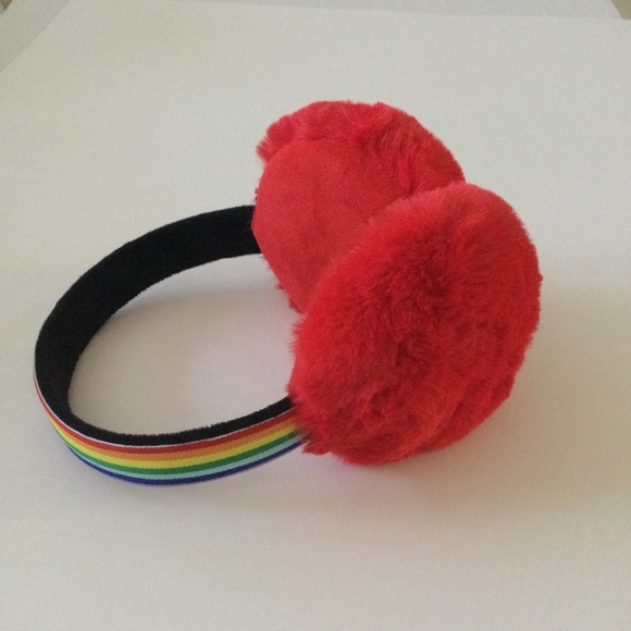 Nordstrom Kids Faux Fur Ear Muffs Red 